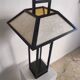 Japanese lamp in black lacquered wood and rice paper H:75cm