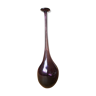 Vase soliflore verre soufflé à la bouche violet col recourbé
