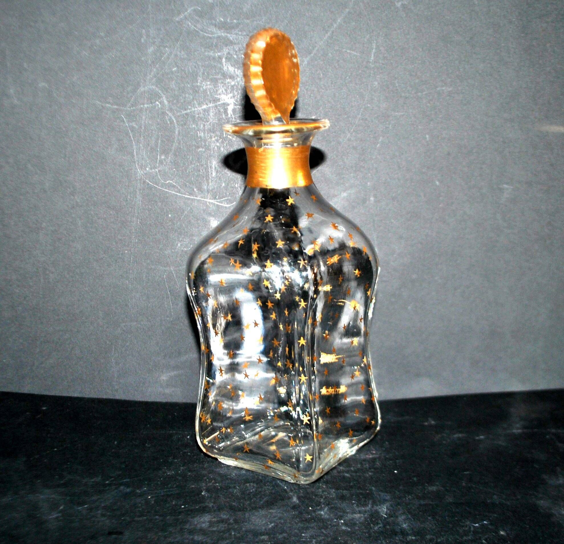 Carafe à liqueur baccarat napoléon iii cristal doré étoile constellation