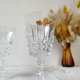 6 Arques crystal red wine glasses, Tuileries model