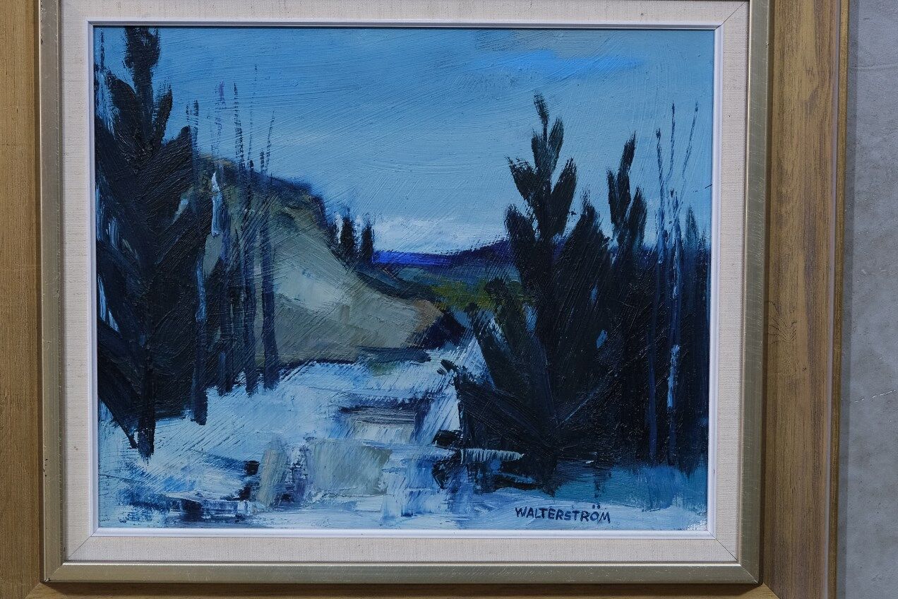 Nils ingvar walterström (1929-1988), swedish modern painting, 1960s, oil on canvas, framed