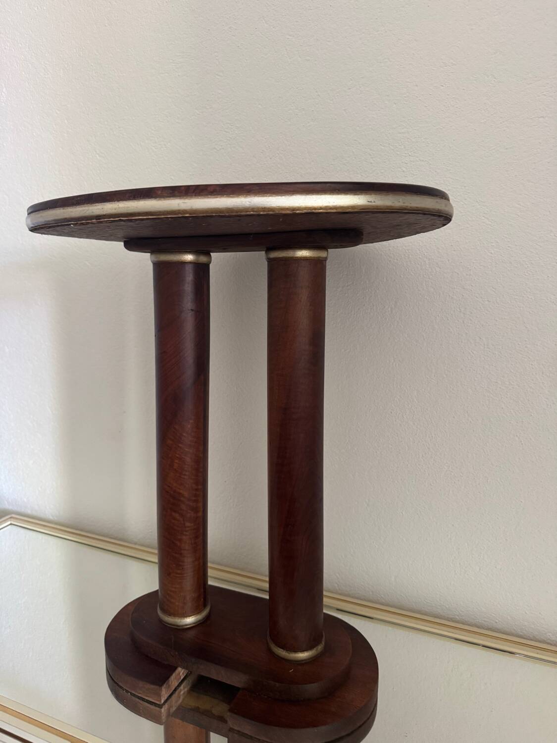 Art Deco wooden pedestal table