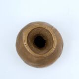 Vase soliflore brutaliste en laiton