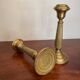 Pair of brass candle holders XIXth