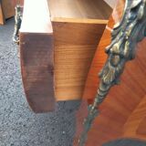 Old style chest of drawers Louis XV marquetry marble top