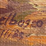 HST painting "Forêt de St Germain - 11 a.m." by L. Delbosco 1984 cf. Andre Roland