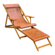 Vintage Japanese bamboo lounge chair & ottoman