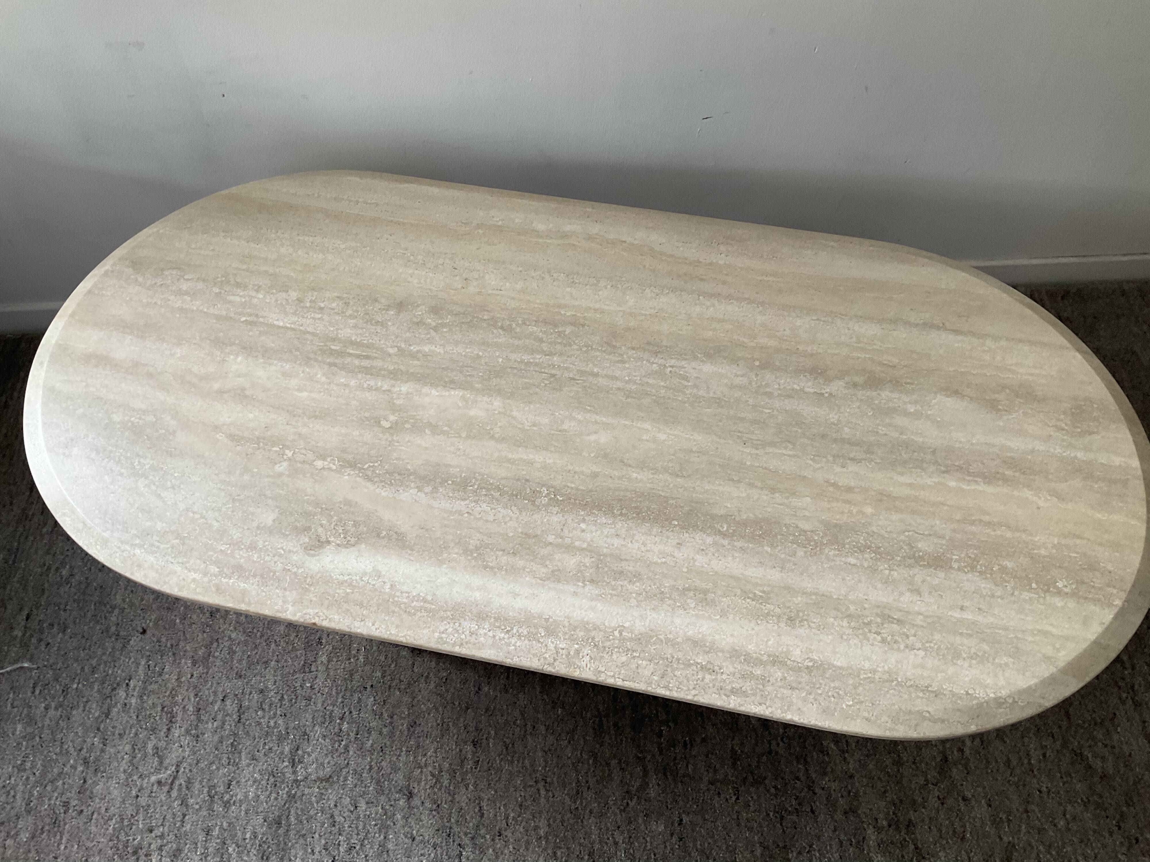 Vintage coffee table in travertine 70s