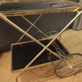 Black and gold serving trolley