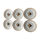 Set of 6 small plates jade model Badonviller art deco