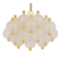 Large frosted glass and brass chandelier by Kinkeldey, Germany, 1970s.