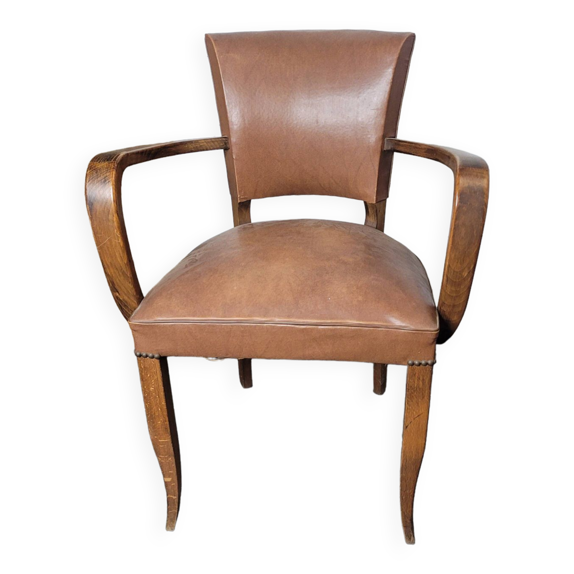 Fauteuil bridge en skai des années 60