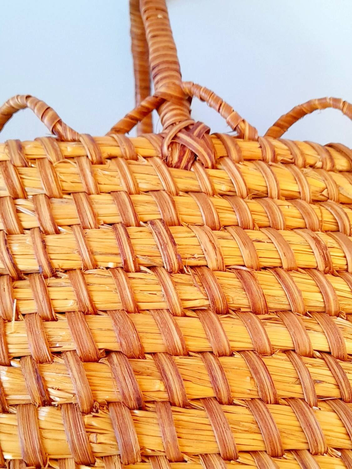 Straw basket, folk art 1950.