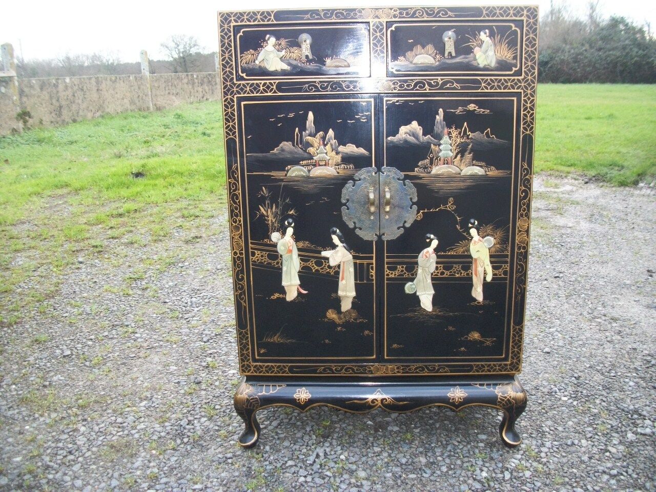 Chinese lacquered sideboard