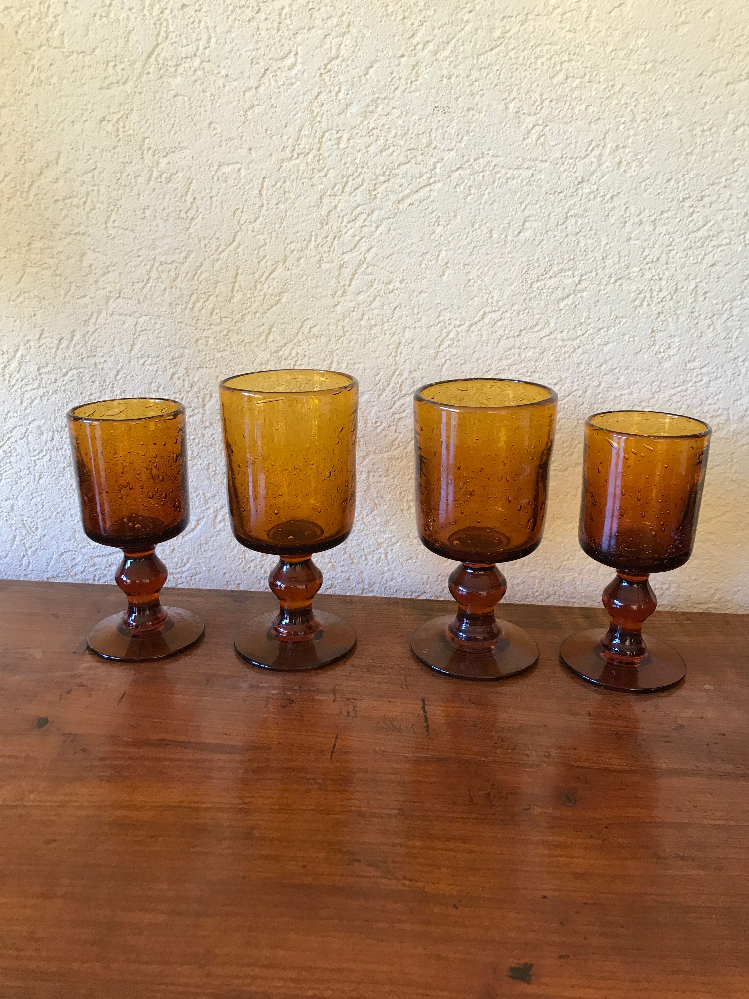 Set of Biot stemmed glasses