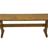 Vintage Scandinavian modern pinewood bench from the 1960's