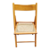 Chaise pliante en bois et cannage 1980