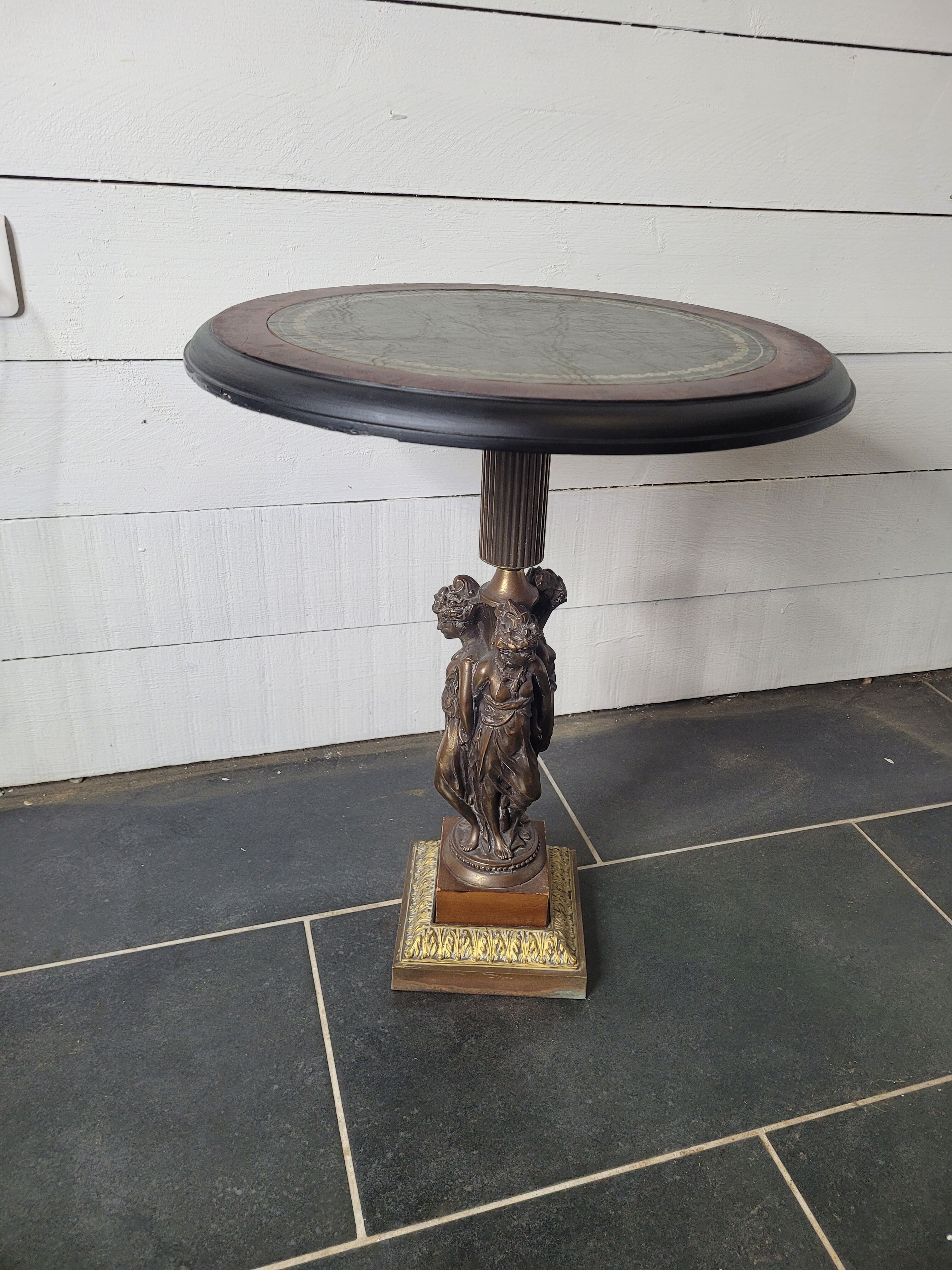 Table d'appoint style empire en bronze