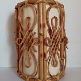 Vintage bamboo wall lamp
