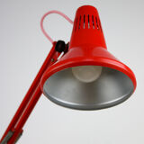Red Adjustable Achitect Table Lamp by Tep, 1970s