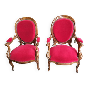 Paire de fauteuils louis philippe