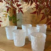 Verres / gobelets texturés effet givré, made in Italy