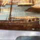 painting fixed under glass port of La Rochelle 19th century