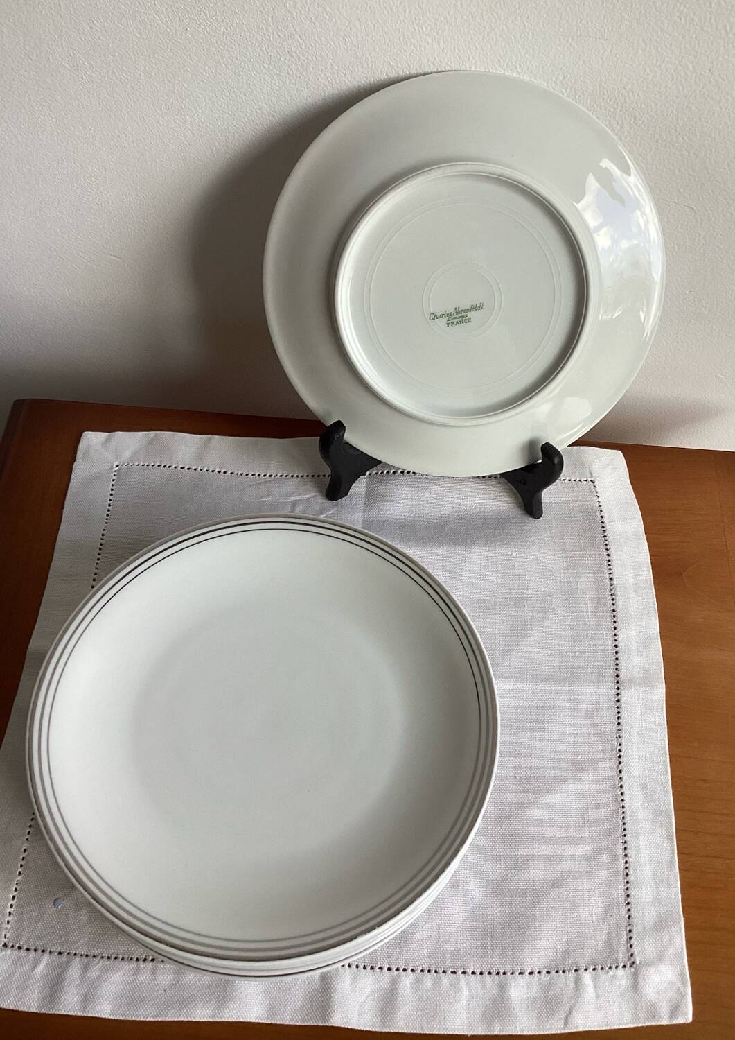 Lot 6 assiettes porcelaine Ch. Ahrenfeldt