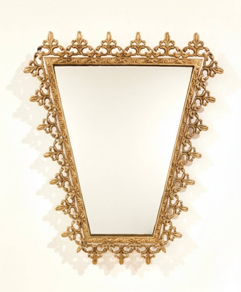 Vintage Italian rococo style mirror from the 50s