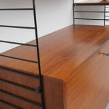 1960s wall unit teak Nisse Strinning, with secretary