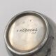 Vase ball in shiny hammered pewter, art deco, signed Chanal - 1910's