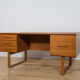 Mid-Century Teak Freestanding Desk by Torben Valeur & Henning Jensen for Dyrlund, Denmark, 1960s