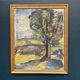 Original Mid Century Swedish Oil On Panel – “Träd” By Manfred – Dated 1959 – Vintage & Framed – 68 × 56 Cm
