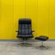 Ekornes Stressless Chair with Ottoman - Chrome Frame (1970s)