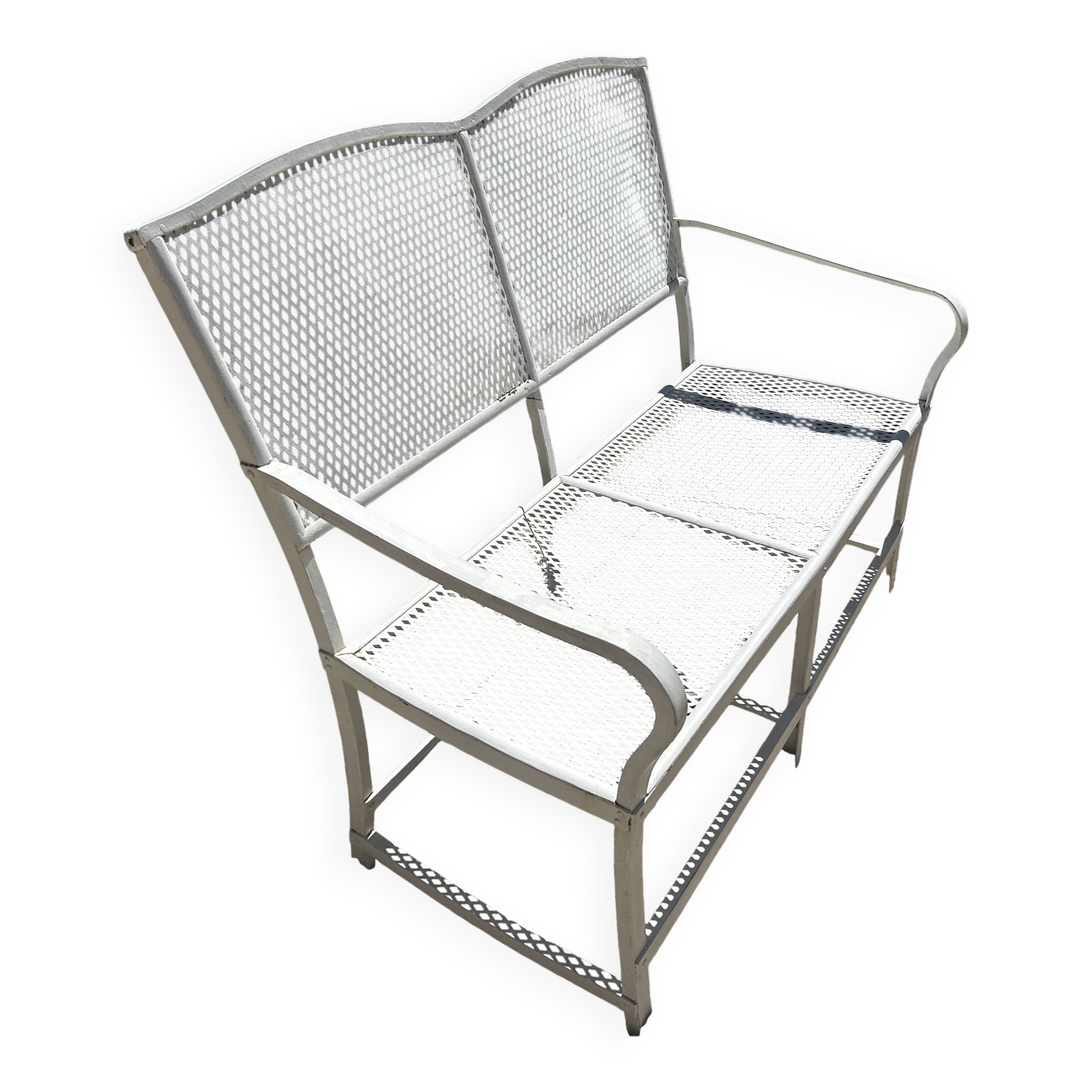 Banc de jardin en fer riveté Gustave Serrurier Govy, 1900-1910