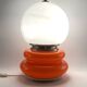 Space Age Orange Murano glass table lamp, AV Mazzega, 1970s