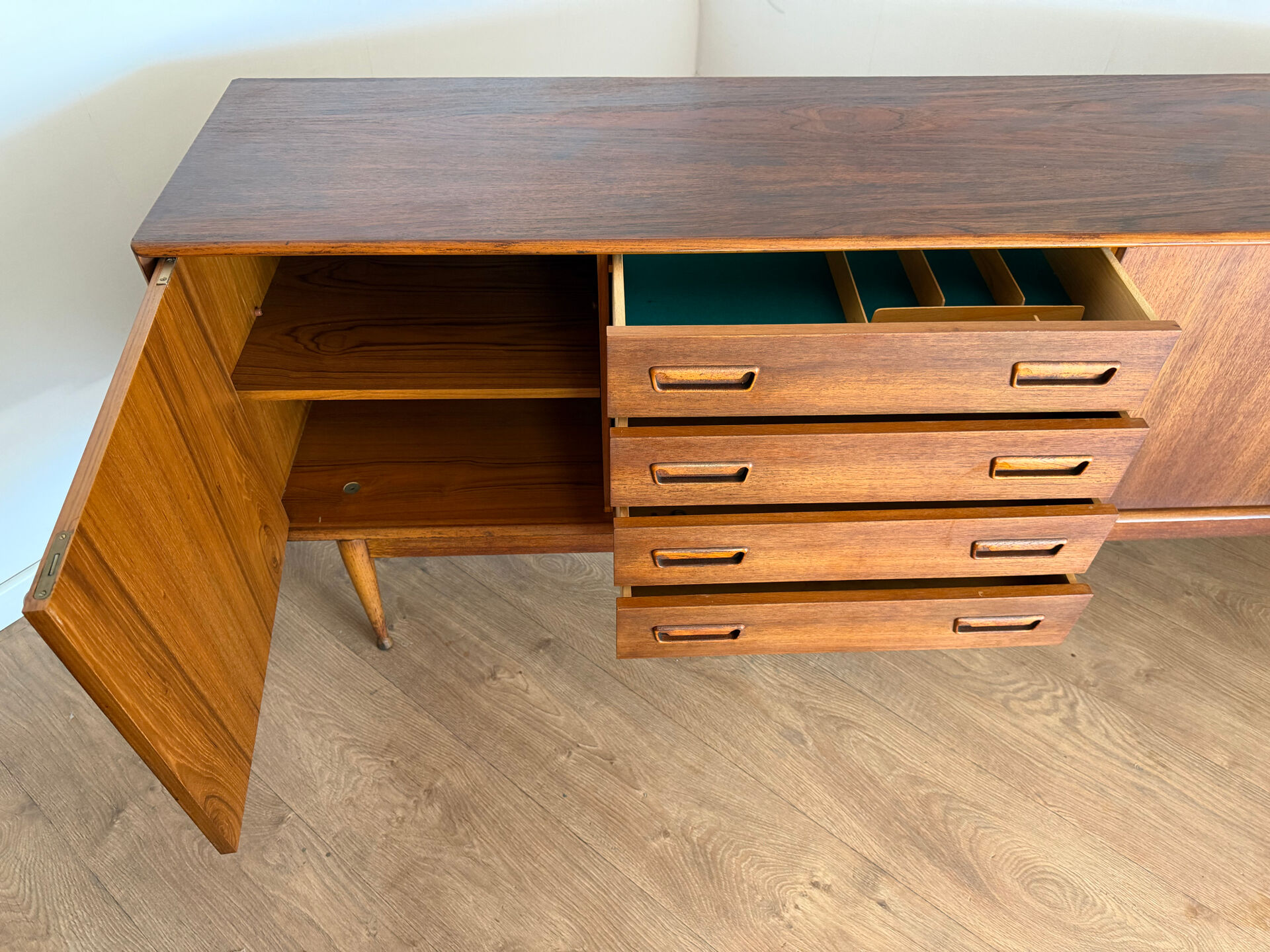 Superb Scandinavian teak sideboard from the 1960s.