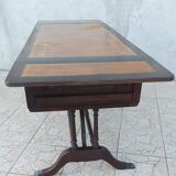 English double-sided mahogany desk