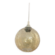 Vintage globe pendant in amber bubble glass