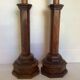 Pair of old candlesticks pic wooden candle