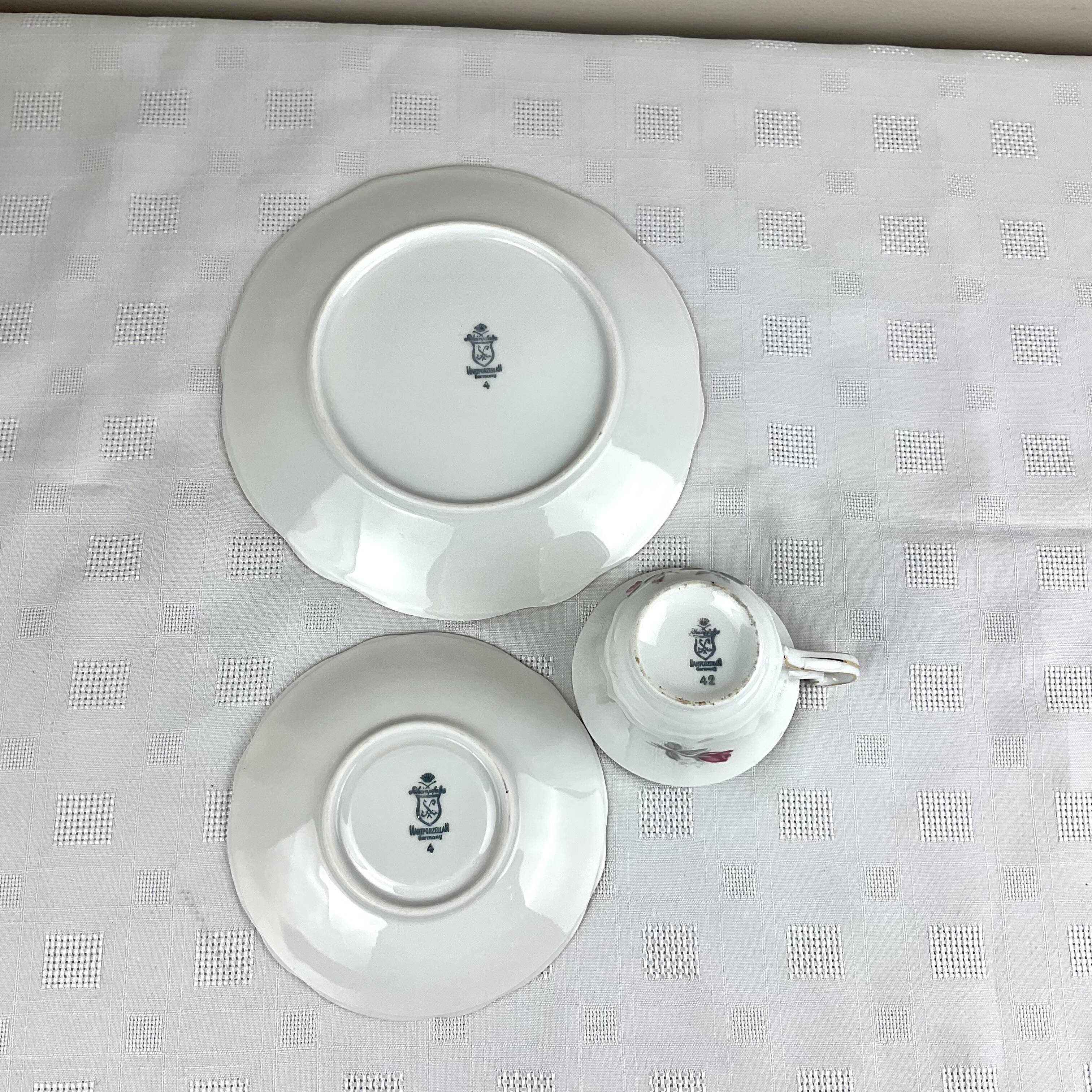 Trio coffee cup light pink - Rheinpfaltz Hartporzellan Germany