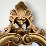Vintage Rococo wall mirror in gilded resin