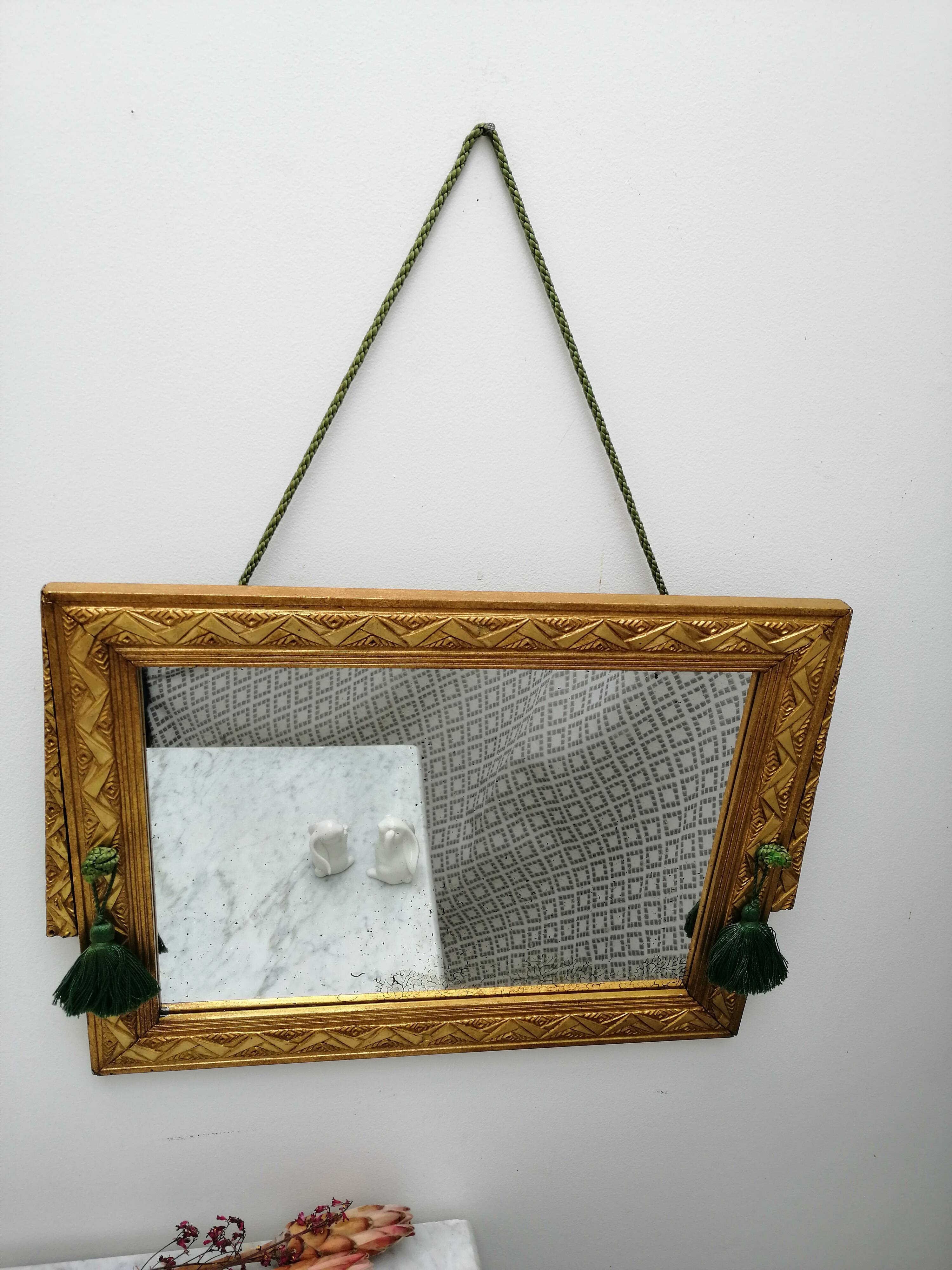 Golden art deco mirror 1930s