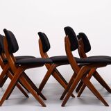 Dutch Scissors Dining Chairs Louis by Van Teeffelen for Wébé, 1959, Set of 8