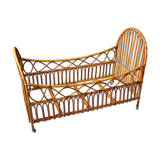 Vintage rattan cradle