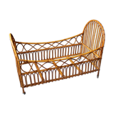 Berceau rotin vintage