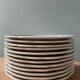 Complete set of 12 talking plates in Gien earthenware