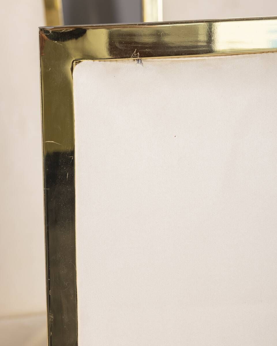 Set of 6 Vintage 1970s Chairs in Gold-Plated Brass, Designed by Renato Zevi