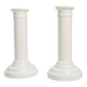 Paire de bougeoirs céramique blanc 1970
