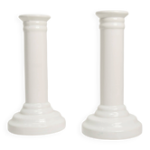 Pair of white ceramic candlesticks 1970